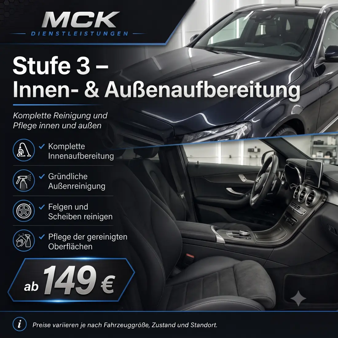 Stufe 03: Innen- & Außenaufbereitung, ab 149 €